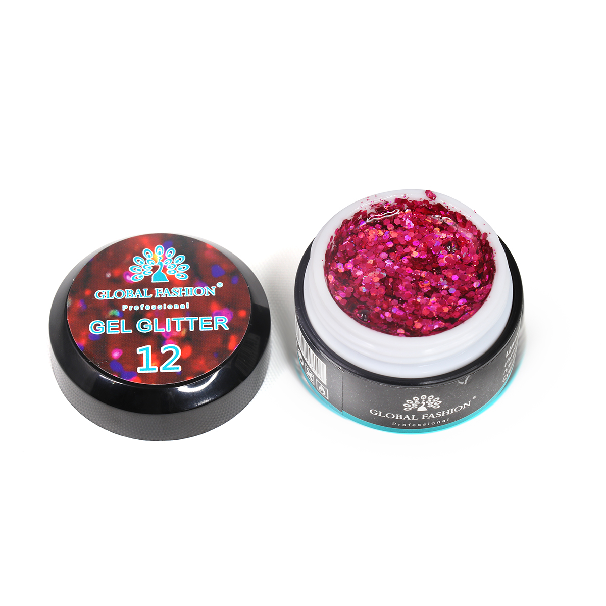 

Глиттер гель Global Fashion 5 гр, Glitter gel 12