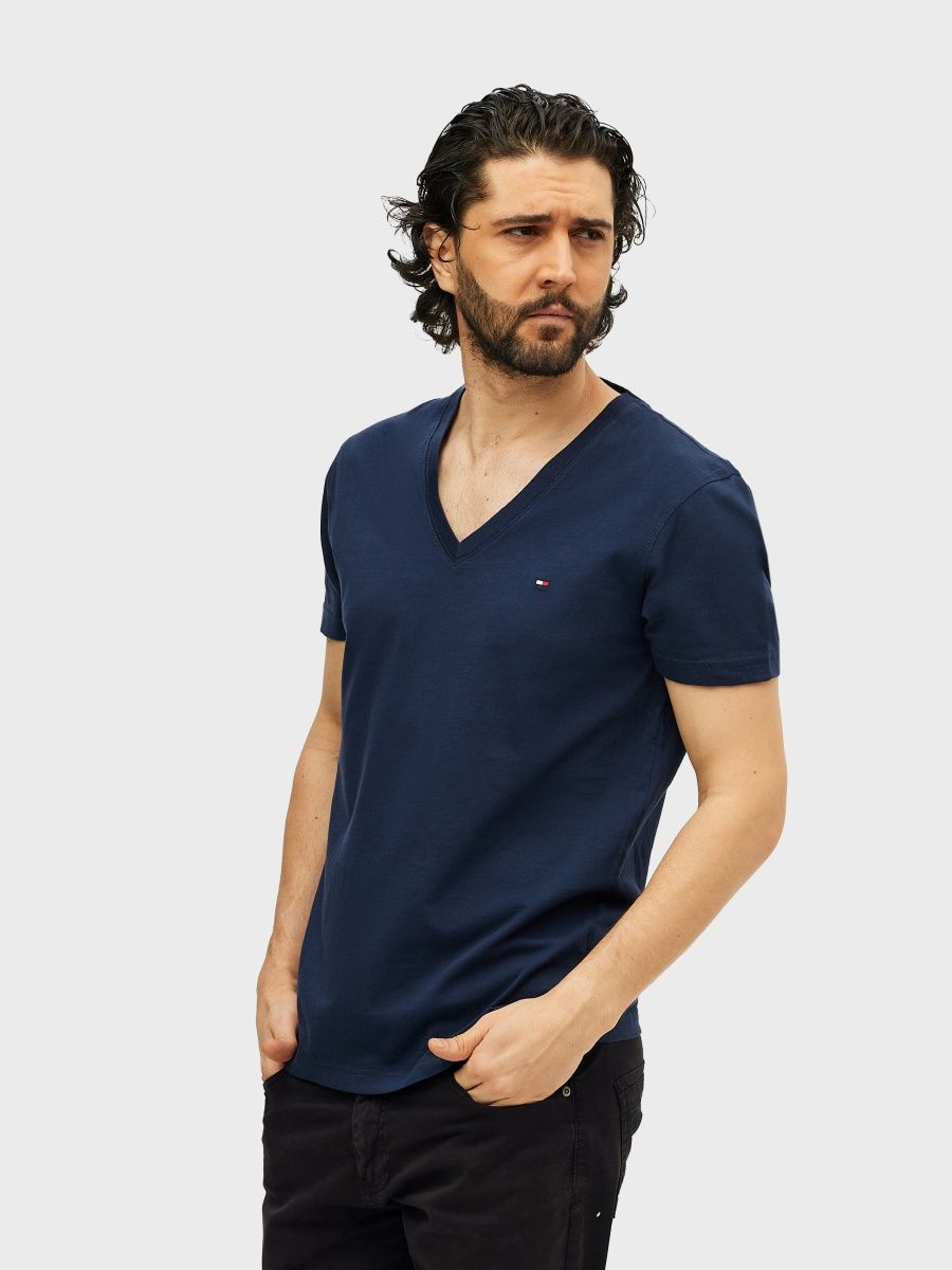 

Футболка мужская Tommy Hilfiger DM0DM04410 синяя S, Синий, DM0DM04410