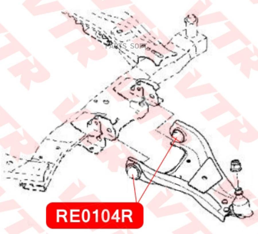 

Сайлентблок Нижнего Рычага Передней Подвески VTR арт. RE0104R