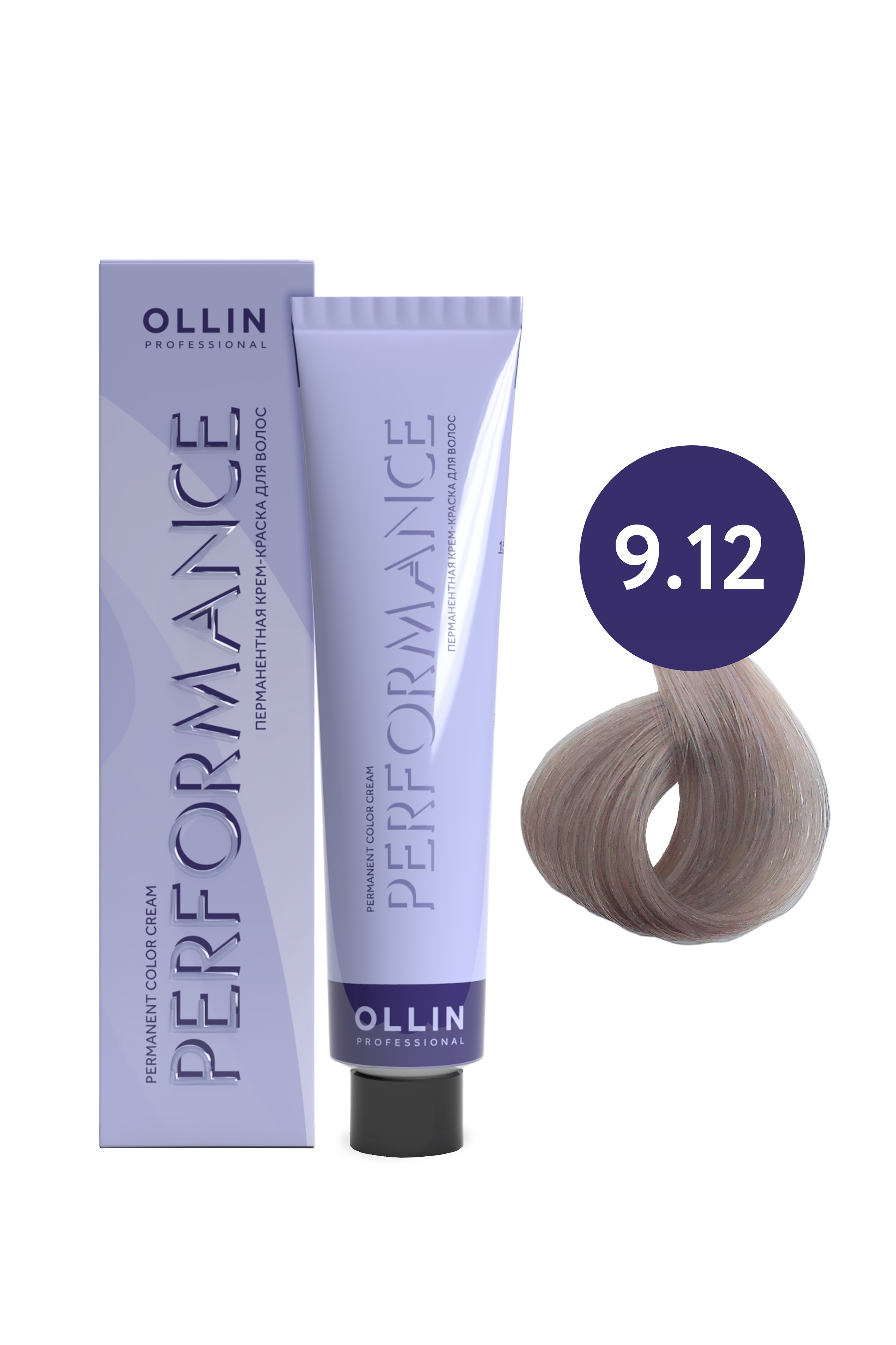 

Крем-краска для волос Ollin Professional 9/12 блондин пепельно-фиолетовый 60 мл