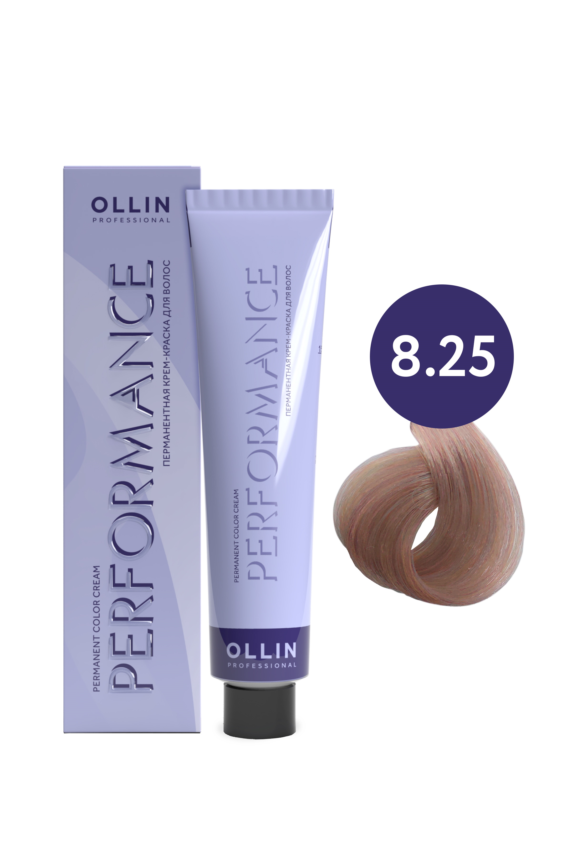 Купить Крем-краска для волос Ollin Professional 8/25 светло-русый фиолетово-махагоновый 60 мл