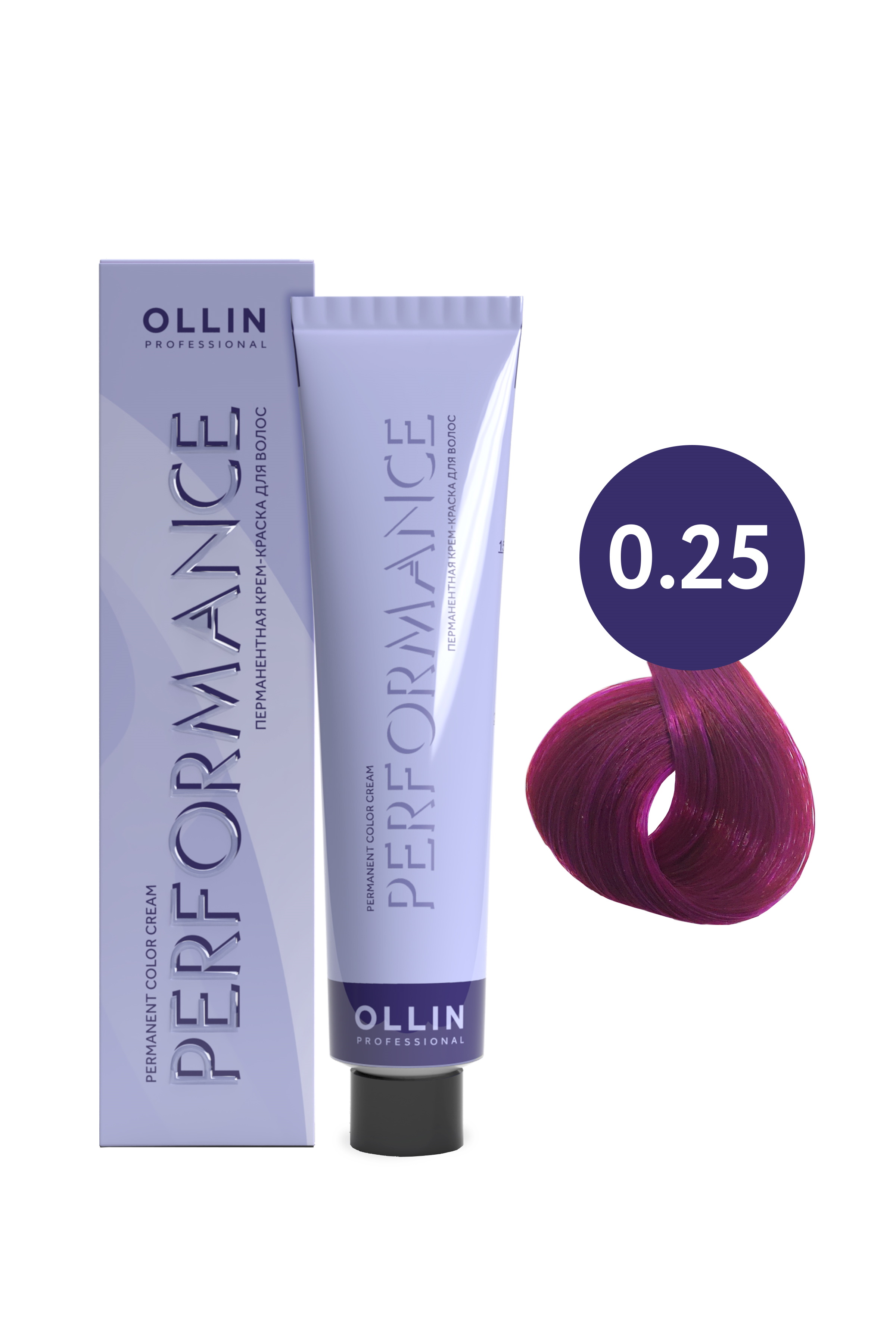 

Крем-краска для волос Ollin Professional 0/25 фиолетово-махагоновый розовый 60 мл