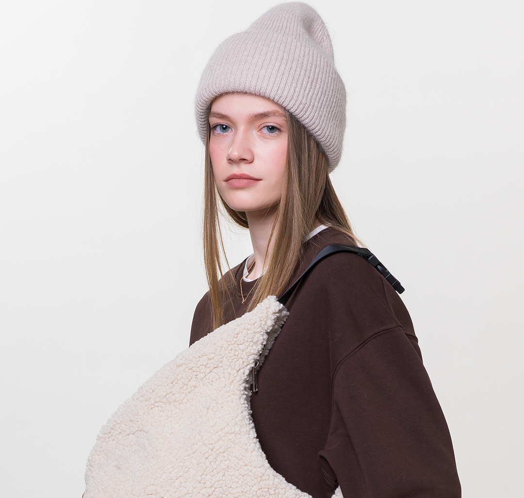 

Шапка бини женская Marmalato 1108-001 бежевая, Бежевый, 1108-001