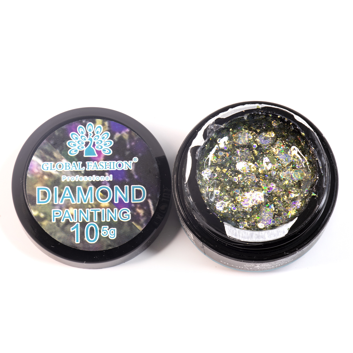 

Глиттер гель Global Fashion 5 гр, New Diamond painting gel 10