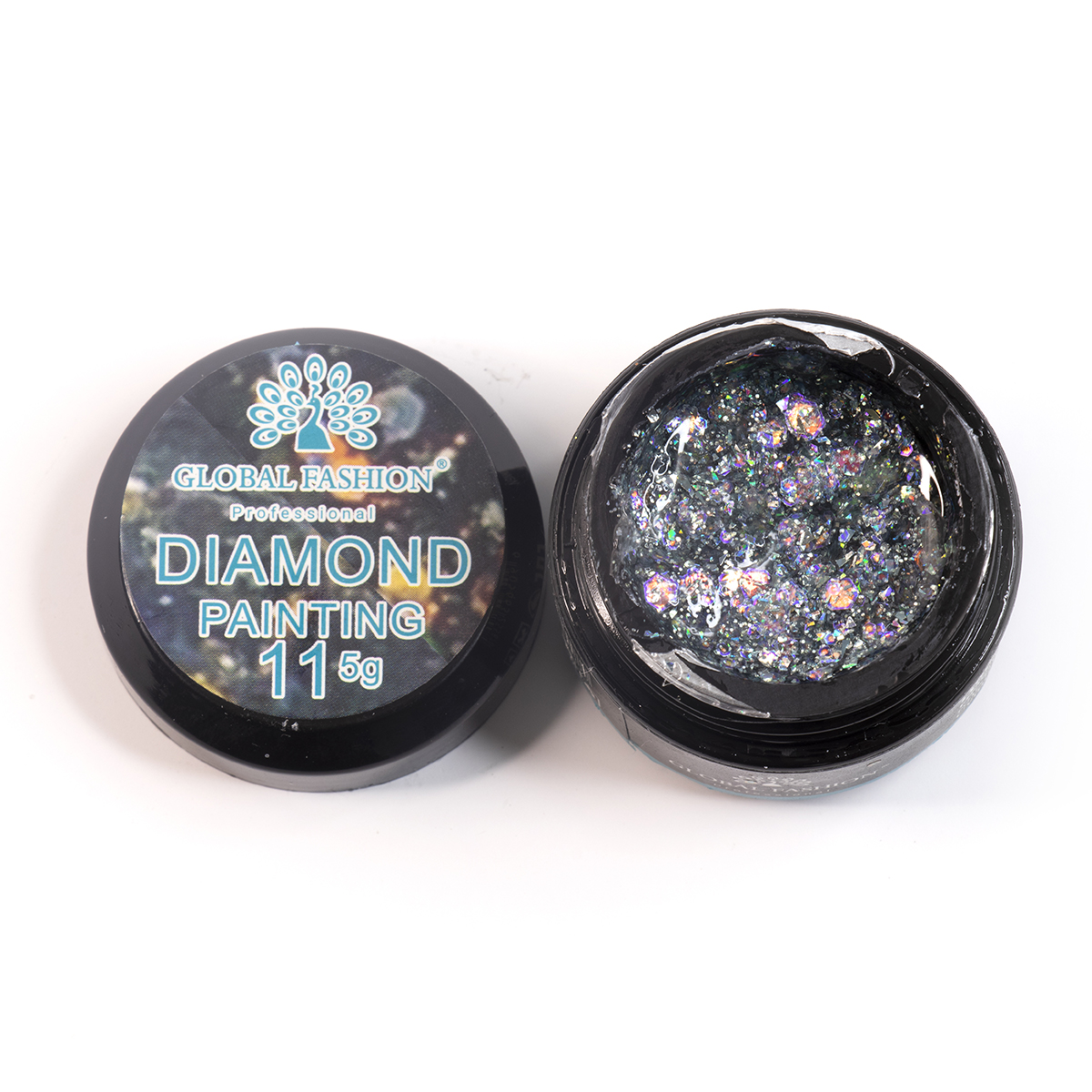 

Глиттер гель Global Fashion 5 гр New Diamond painting gel 11