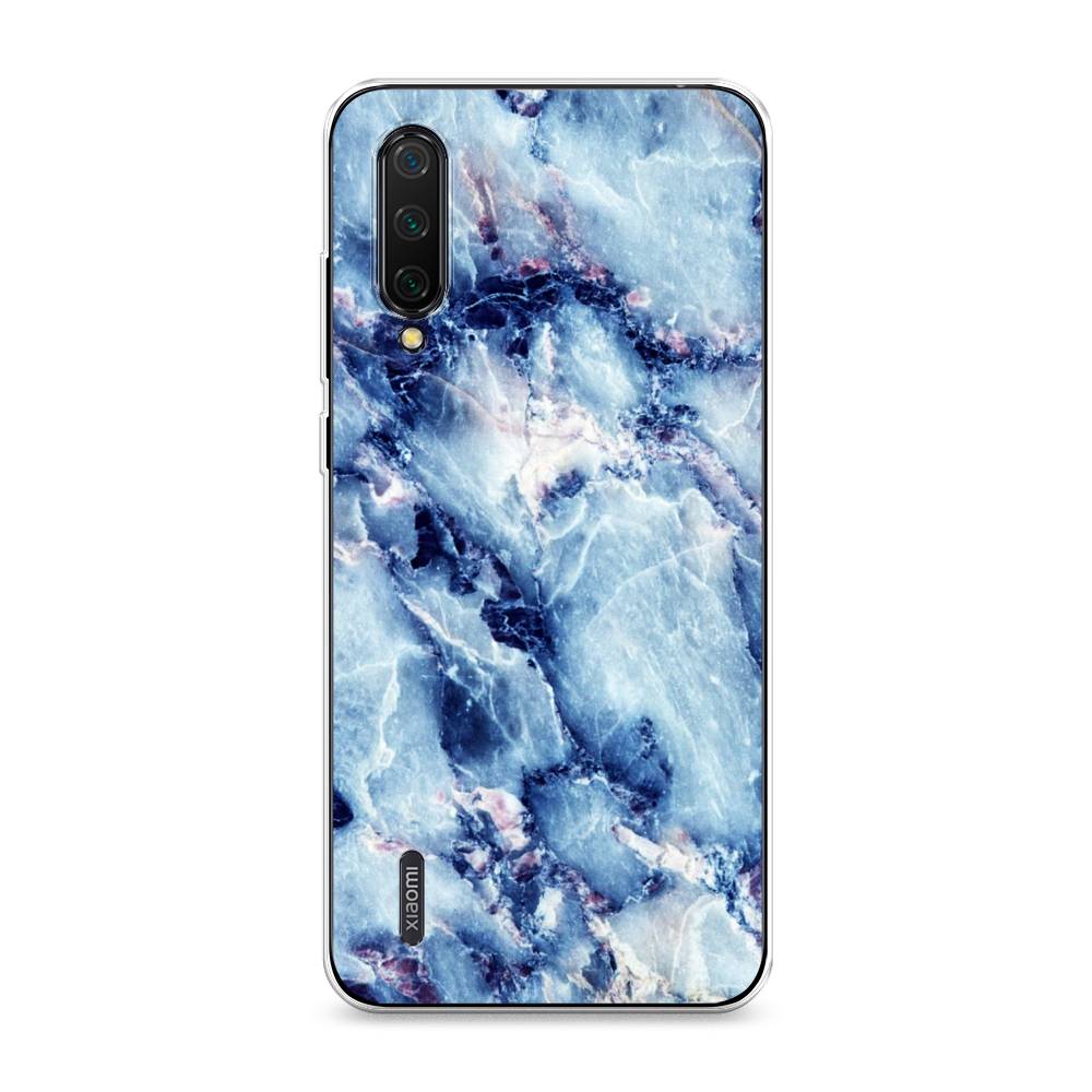 

Чехол на Xiaomi Mi 9 Lite"Мрамор с синими прожилками", Синий, 36750-3