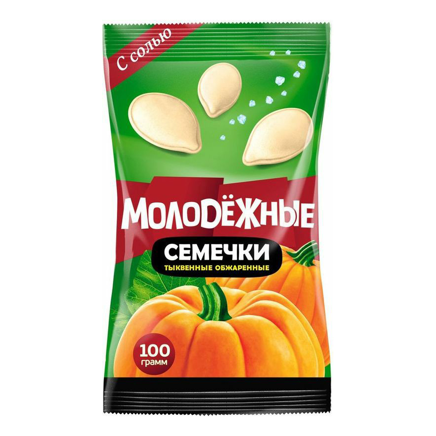 

Семечки тыквенные Молодежные обжаренные неочищенные с солью 100 г