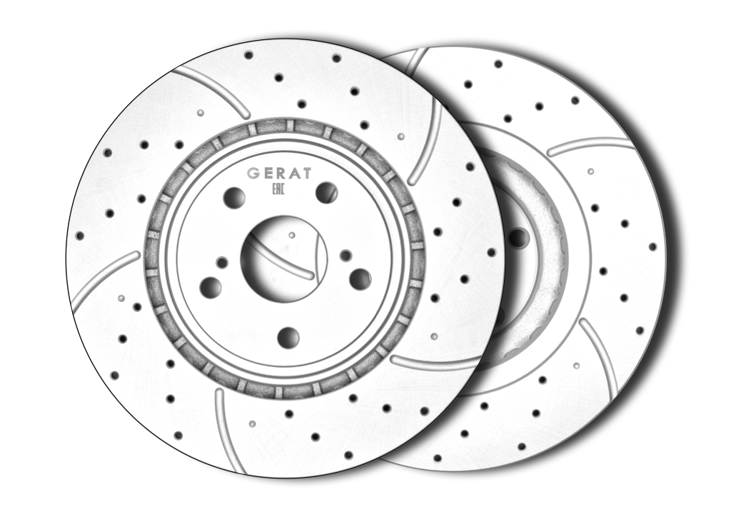 Тормозной диск GERAT DSK-F193P Platinum передний 2шт.