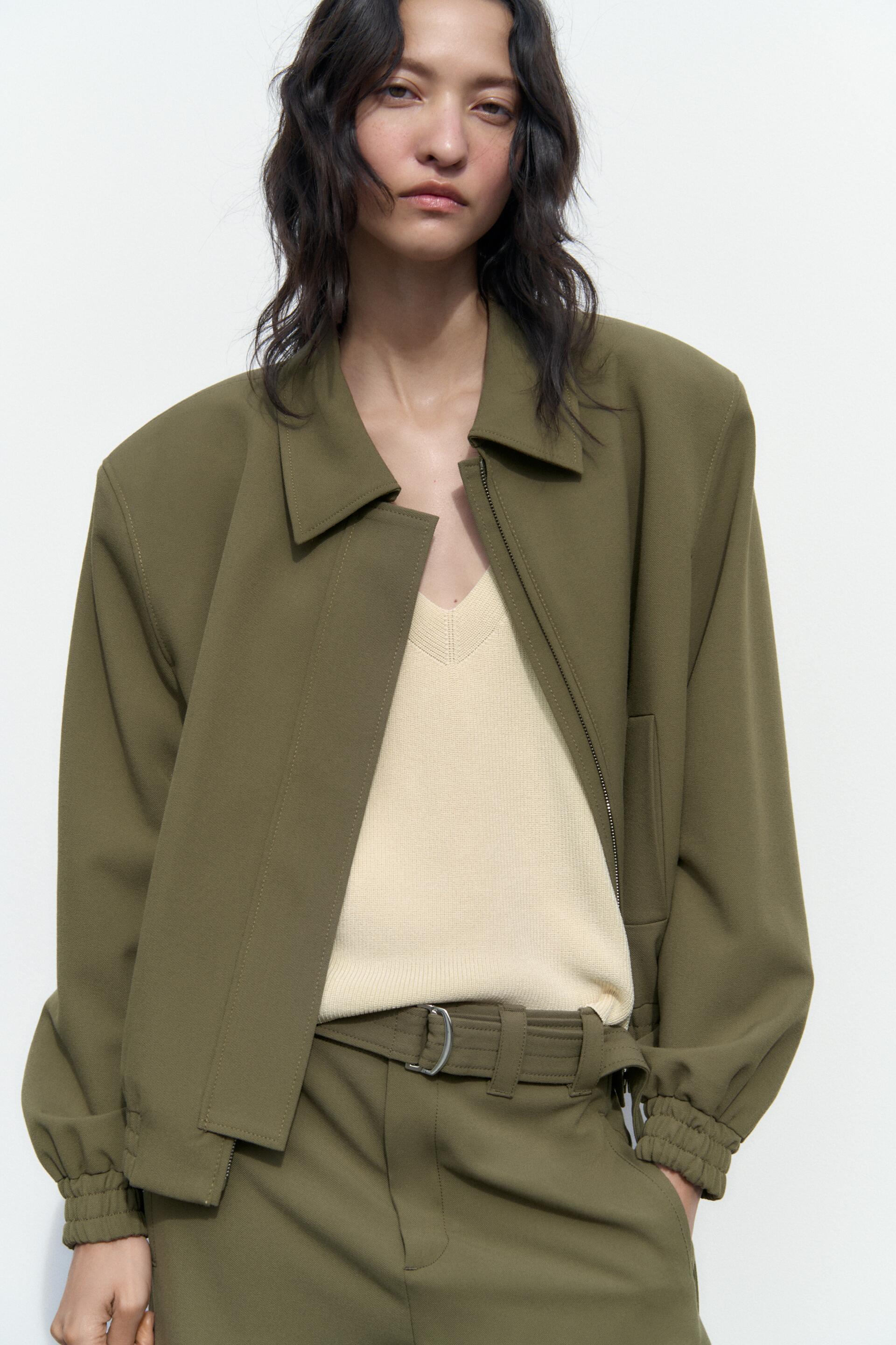 

Жакет женский ZARA 02384707 хаки S (доставка из-за рубежа), 02384707