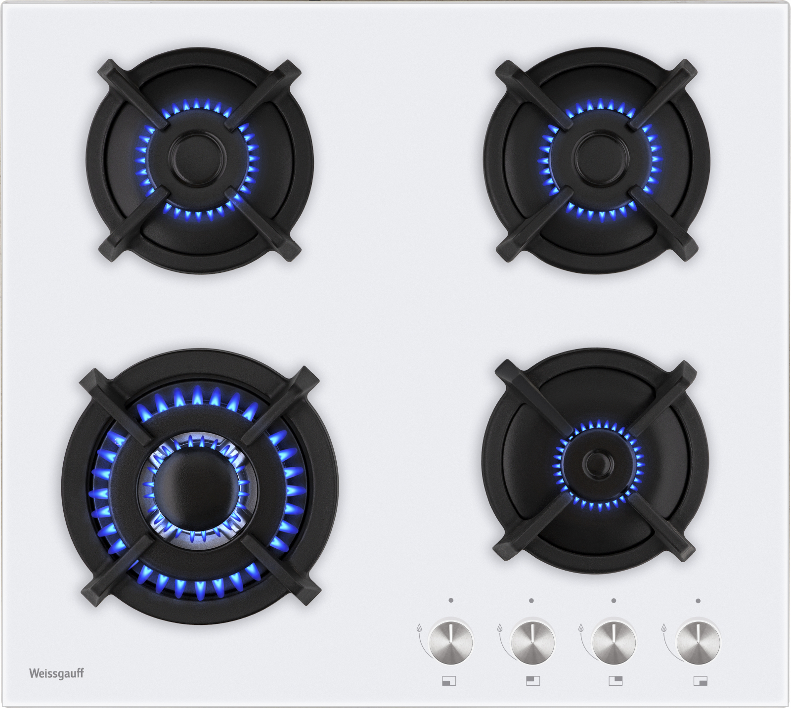 фото Встраиваемая варочная панель газовая weissgauff hgg 641 wgb