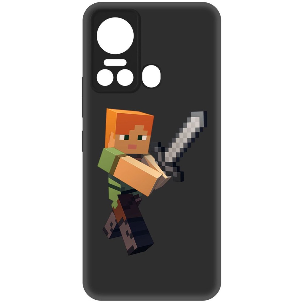 

Чехол-накладка Krutoff Soft Case Minecraft-Алекс для ITEL Vision 5 черный