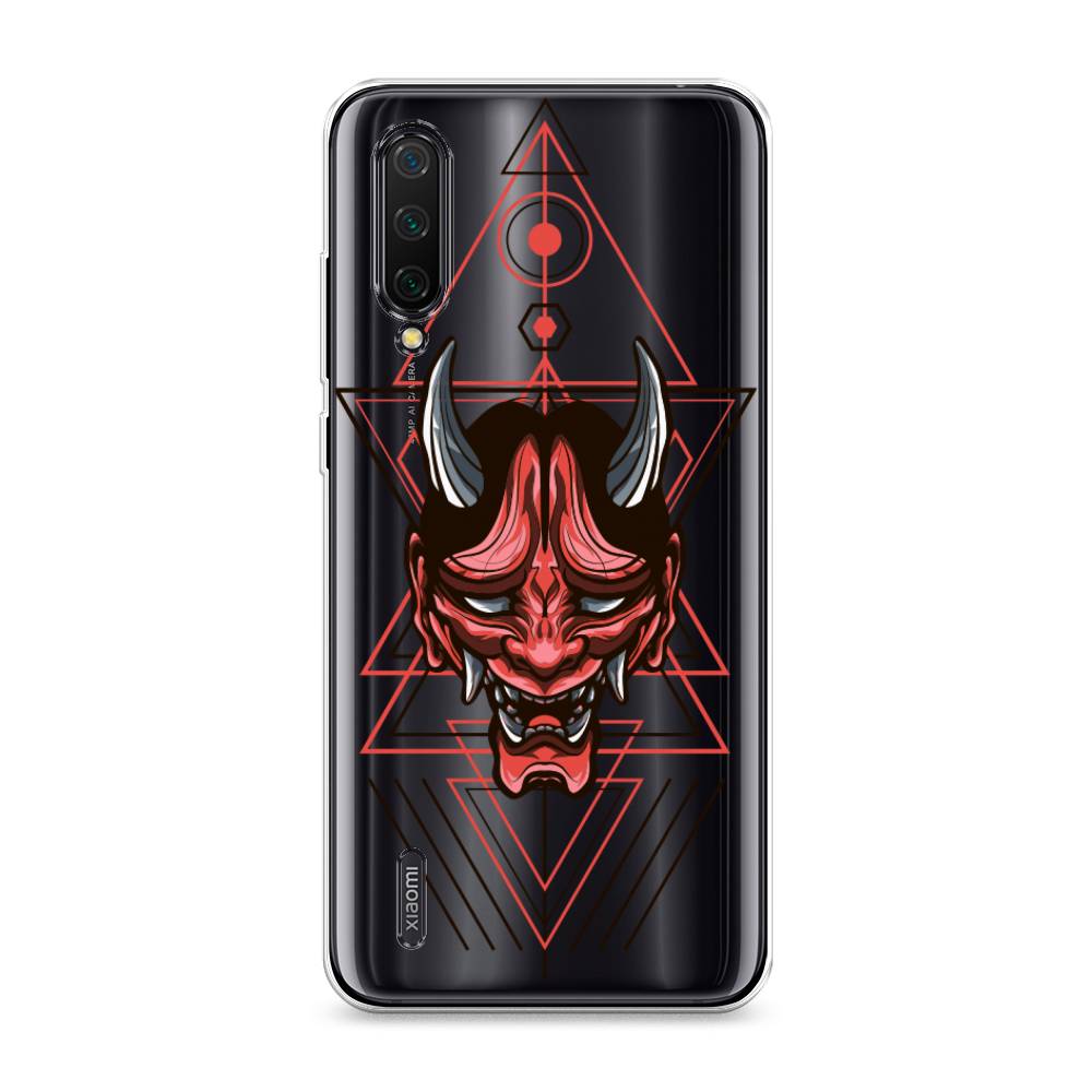 

Чехол на Xiaomi Mi 9 Lite"Hanya Oni mask", Серый;красный;черный, 36750-4