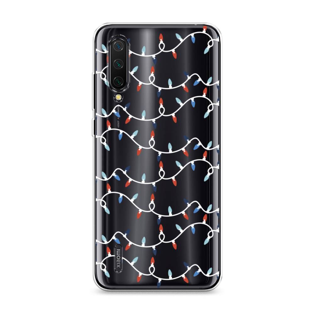 

Чехол на Xiaomi Mi 9 Lite"Разноцветная гирлянда", Белый;красный;синий, 36750-5