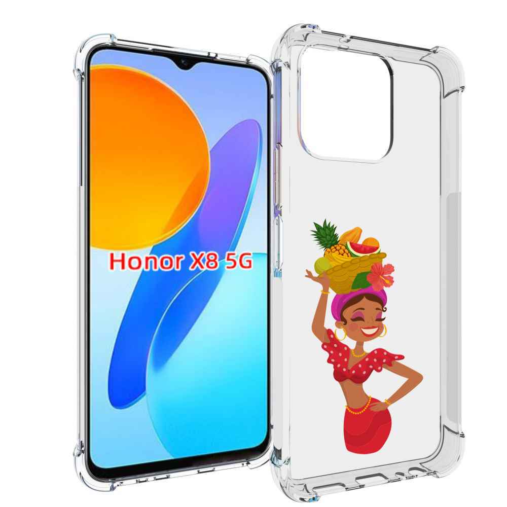 

Чехол MyPads девушка-мулатка для Honor X8 5G, Прозрачный, Tocco