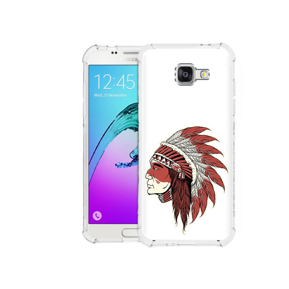 

Чехол MyPads Tocco для Samsung Galaxy A5 (2016) красный индеец (PT25252.581.411), Прозрачный, Tocco