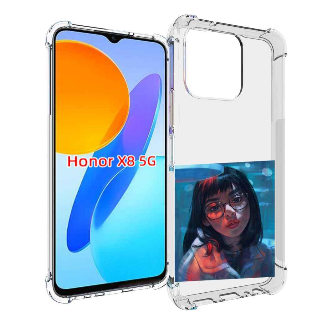

Чехол MyPads девушка-под-красным-светом для Honor X8 5G, Прозрачный, Tocco