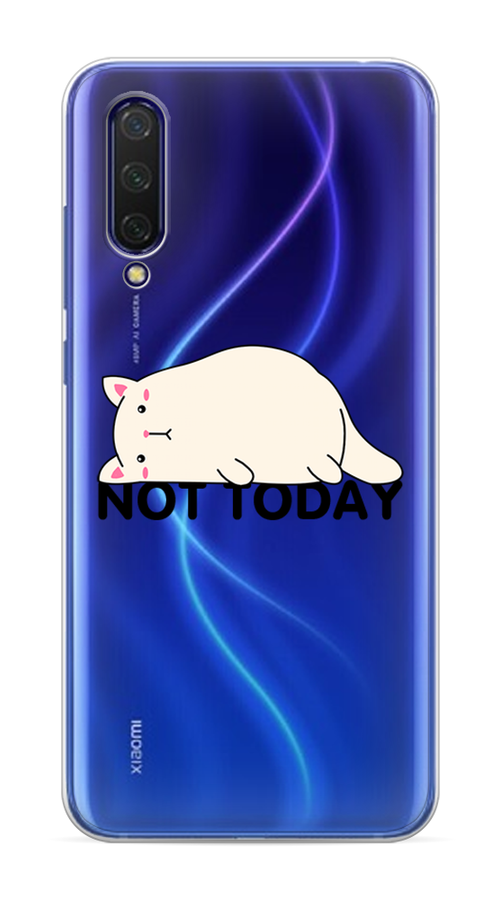 

Чехол на Xiaomi Mi 9 Lite"Cat not today", Белый;розовый;черный, 36750-1