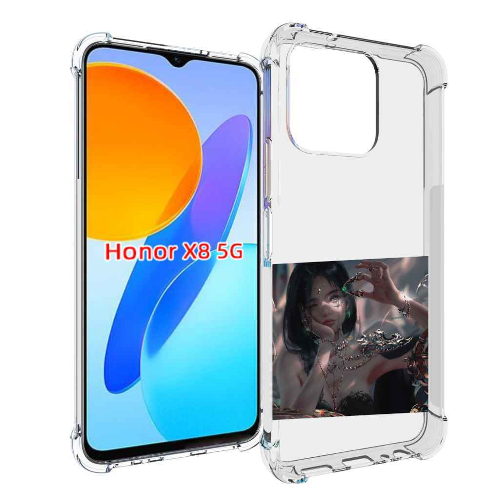 

Чехол MyPads девушка-с-алмазом для Honor X8 5G, Прозрачный, Tocco