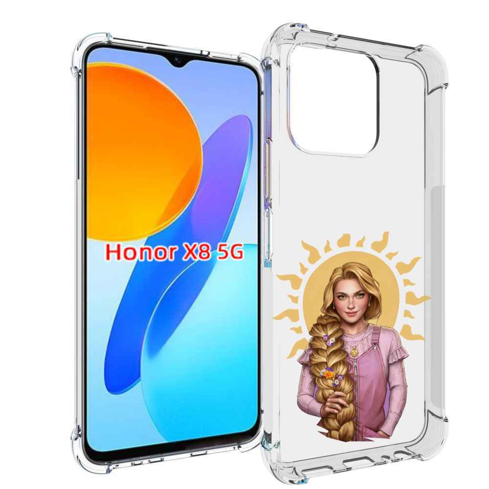 

Чехол MyPads девушка-с-большой-косой для Honor X8 5G, Прозрачный, Tocco