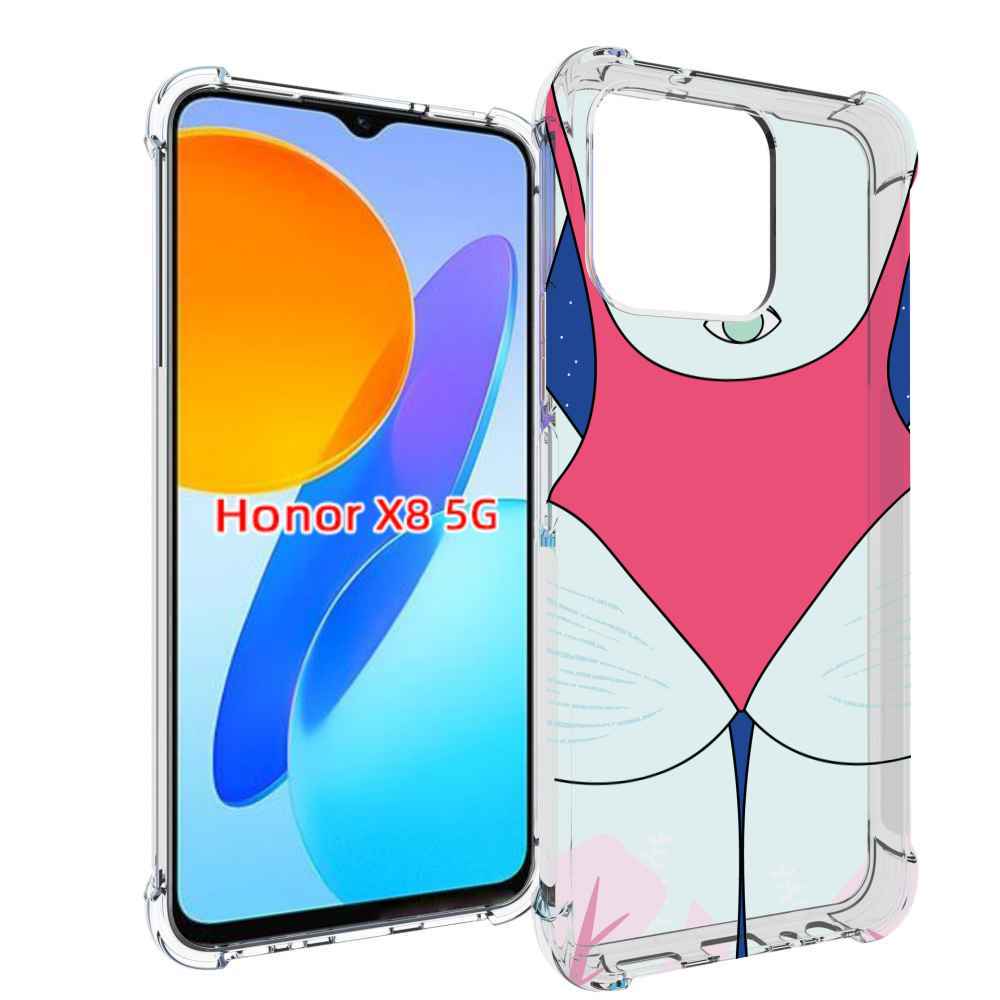 

Чехол MyPads девушка-с-глазом-на-спине для Honor X8 5G, Прозрачный, Tocco
