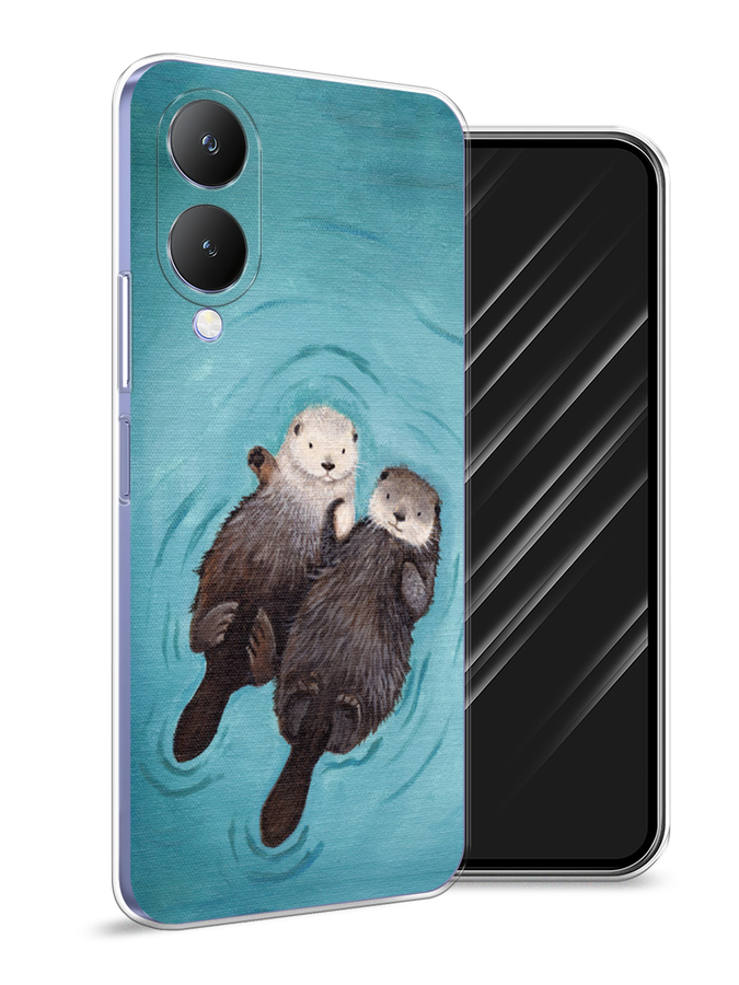 

Чехол Awog на Vivo Y17s "Парочка бобров", Голубой, 269850-1