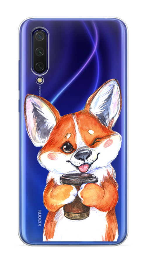

Чехол на Xiaomi Mi 9 Lite"Корги с кофе", Оранжевый;белый, 36750-4