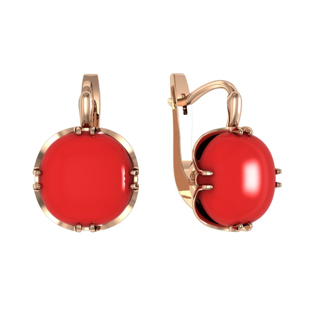 

Серьги из серебра ПРИВОЛЖСКИЙ ЮВЕЛИР 302570-KR26, коралл, 302570-KR26