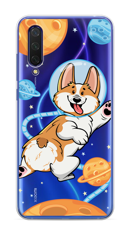 

Чехол на Xiaomi Mi 9 Lite"Корги-космонавт", Голубой;бежевый;белый, 36750-1