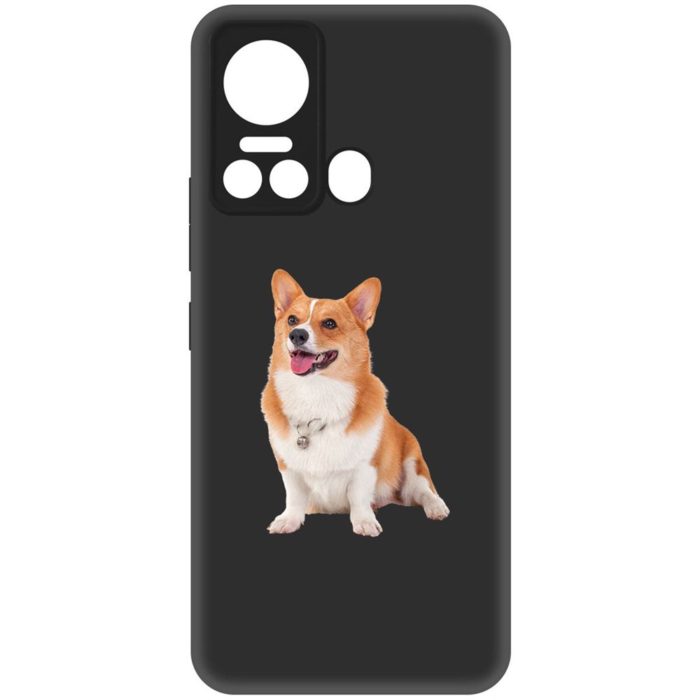 Чехол-накладка Krutoff Soft Case Корги для ITEL Vision 5 черный