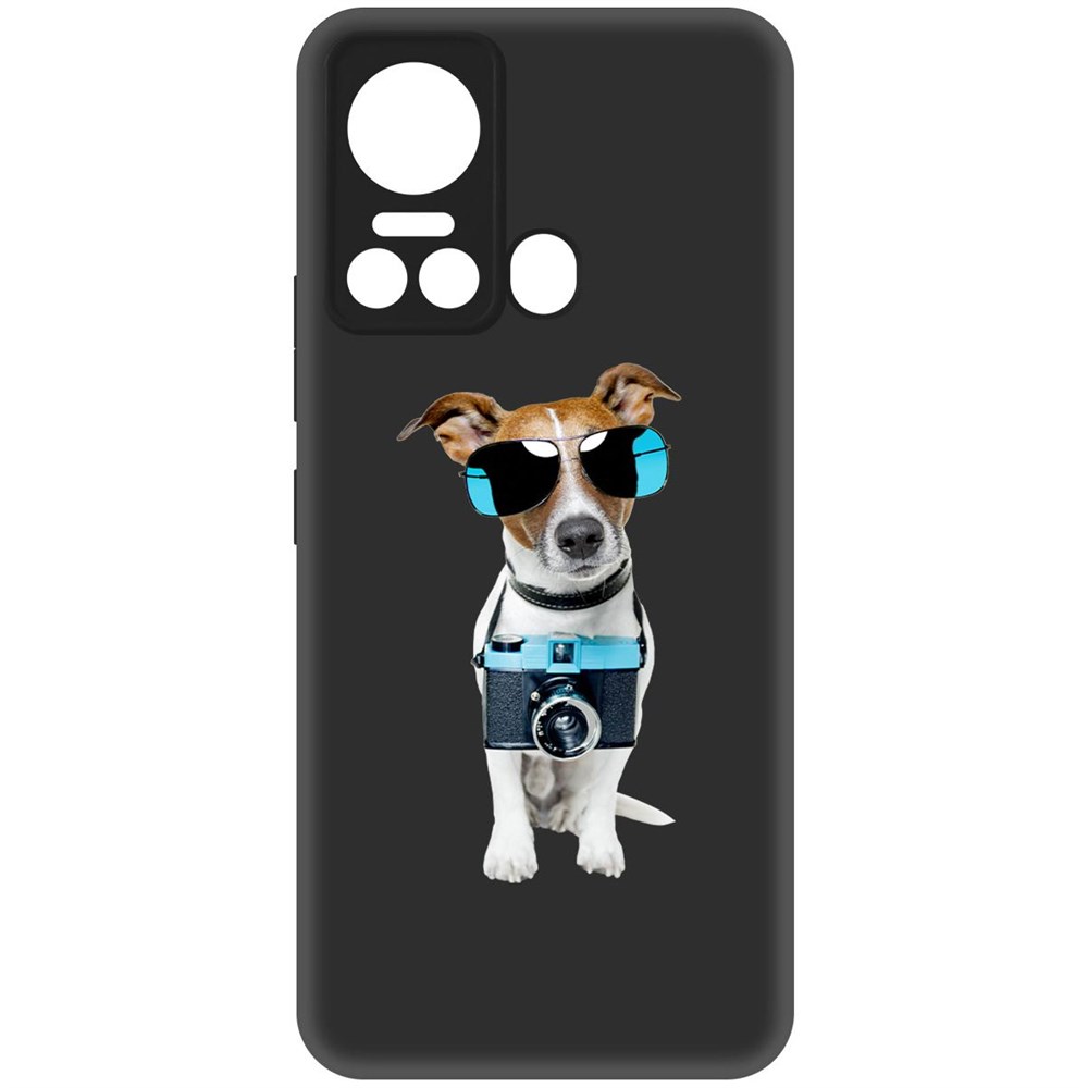 

Чехол-накладка Krutoff Soft Case Пес-турист для ITEL Vision 5 черный