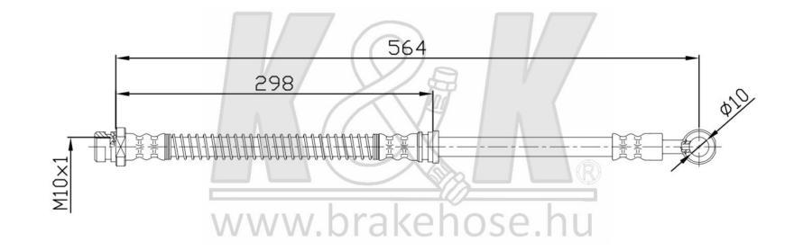 

Шланг Тормозной Передн Mitsubishi: Galant 96- F L+R K&K арт. FT0473