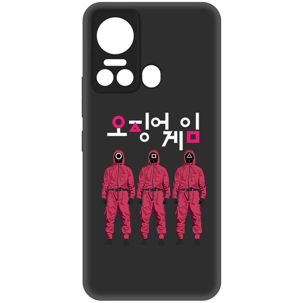 Чехол-накладка Krutoff Soft Case Игра в кальмара-Персонал для ITEL Vision 5 черный