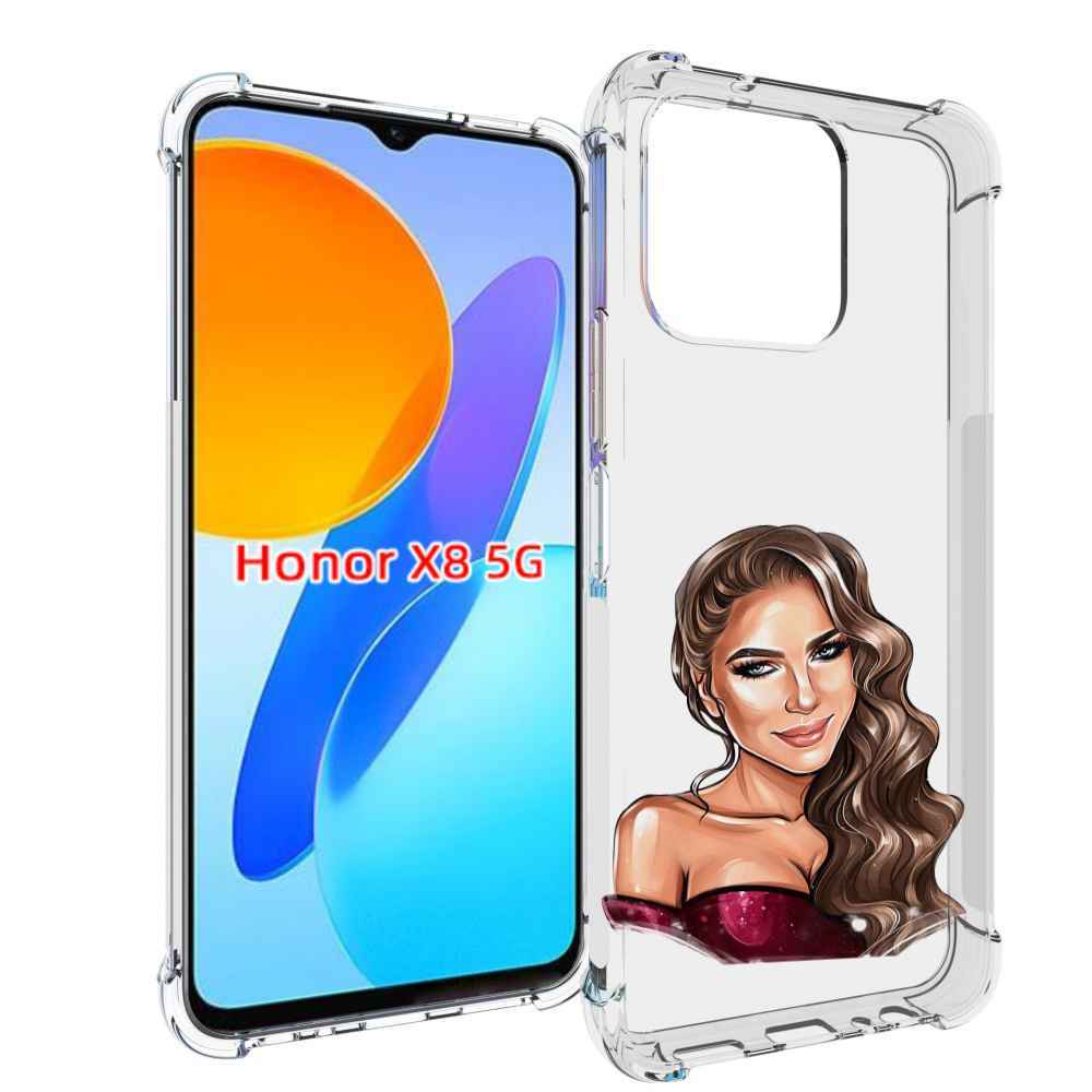 

Чехол MyPads девушка-с-улыбкой женский для Honor X8 5G, Прозрачный, Tocco