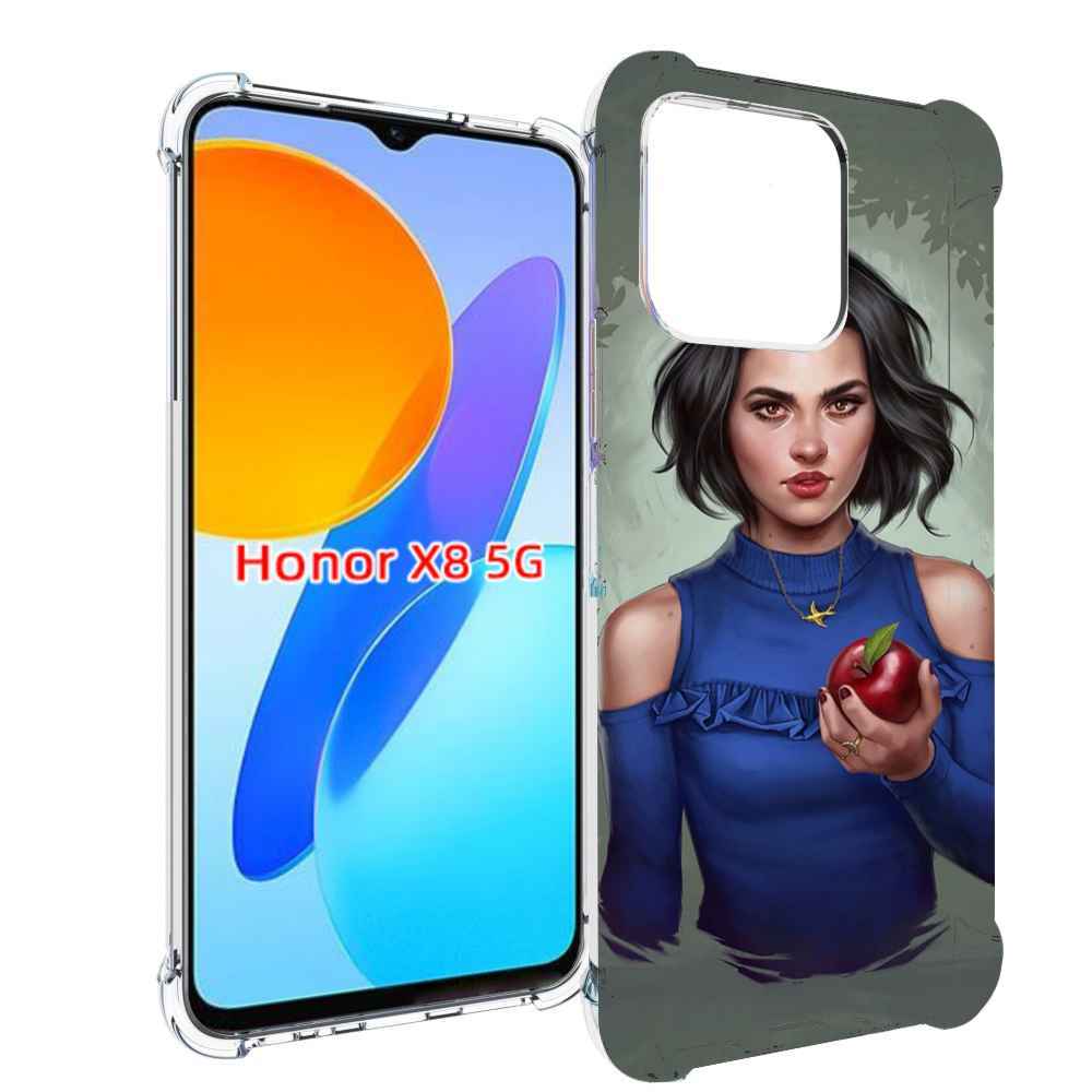 

Чехол MyPads девушка-с-яблоком женский для Honor X8 5G, Прозрачный, Tocco