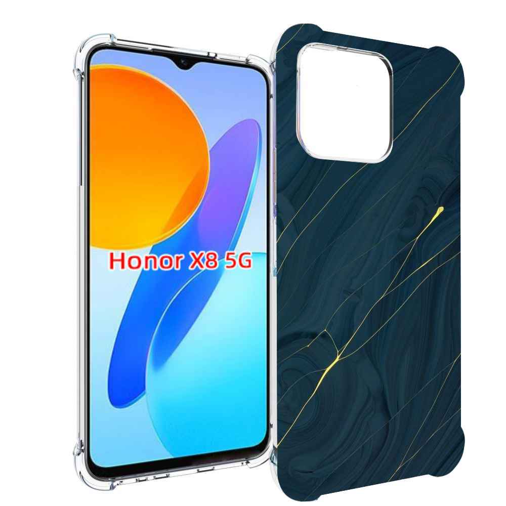 

Чехол MyPads дерево с золотыми трещинами для Honor X8 5G, Прозрачный, Tocco