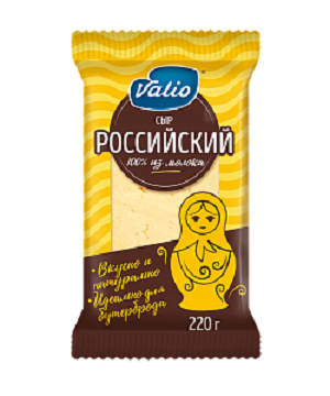 

Сыр полутвердый Valio Российский 50% 220 г