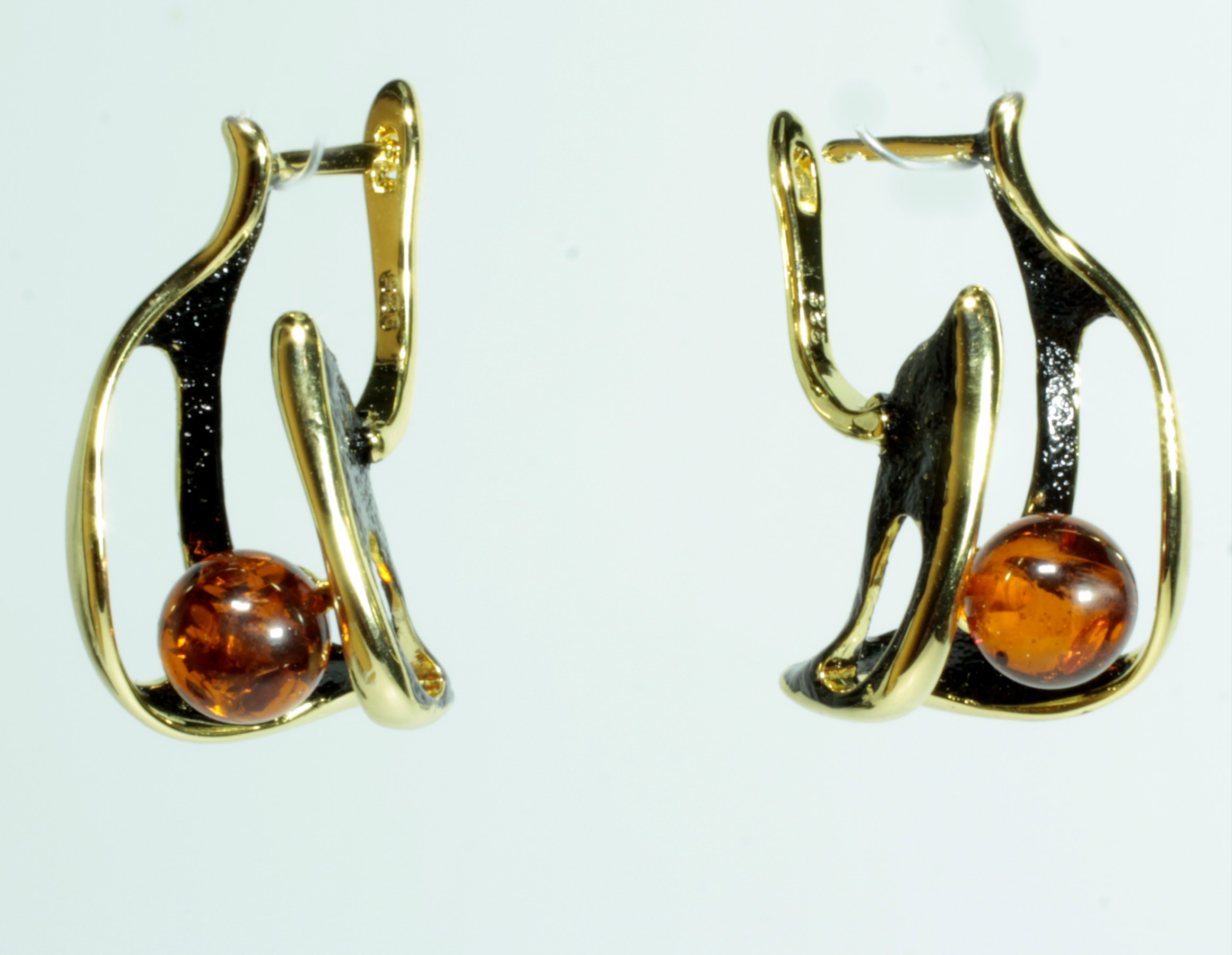 

Серьги из бижутерного сплава T&Z_Mineral 550B_1, янтарь, 550B_1