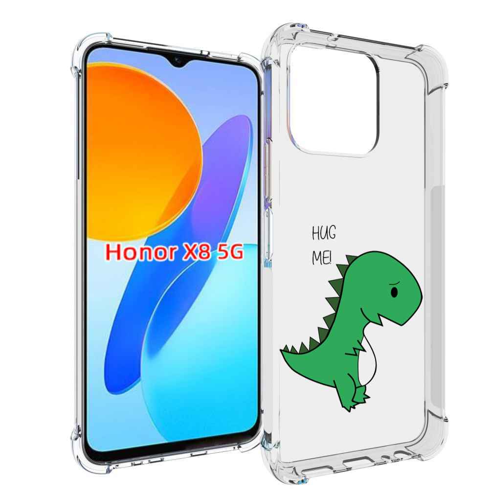 

Чехол MyPads динозаврик для Honor X8 5G, Прозрачный, Tocco