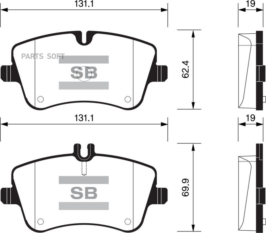 

Тормозные колодки Sangsin brake дисковые SP2191, SP2191