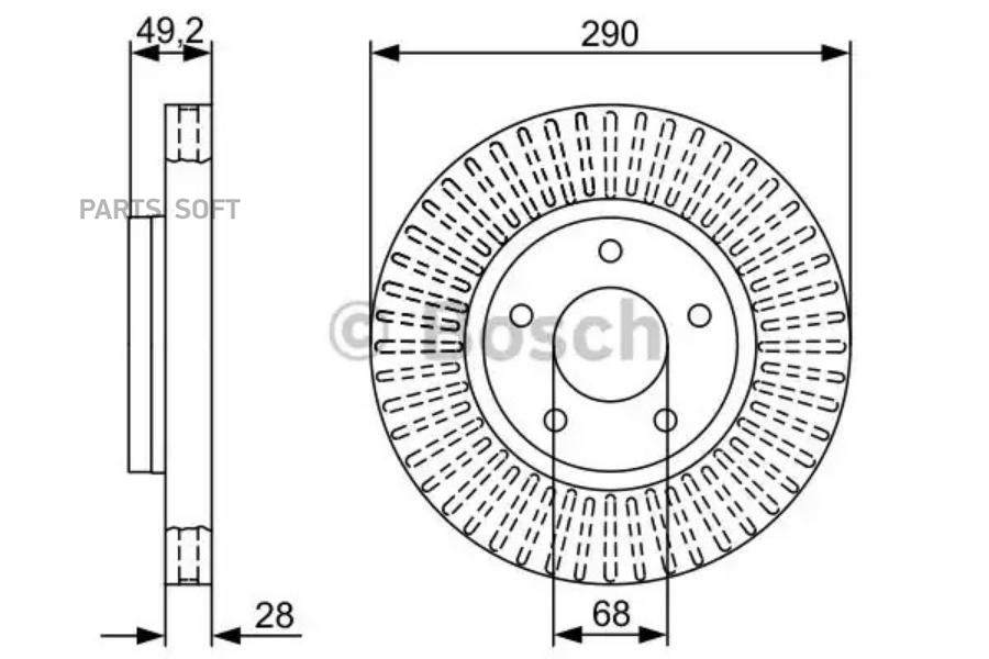 

0986479V48 диск тормозной передний Nissan Pathfinder