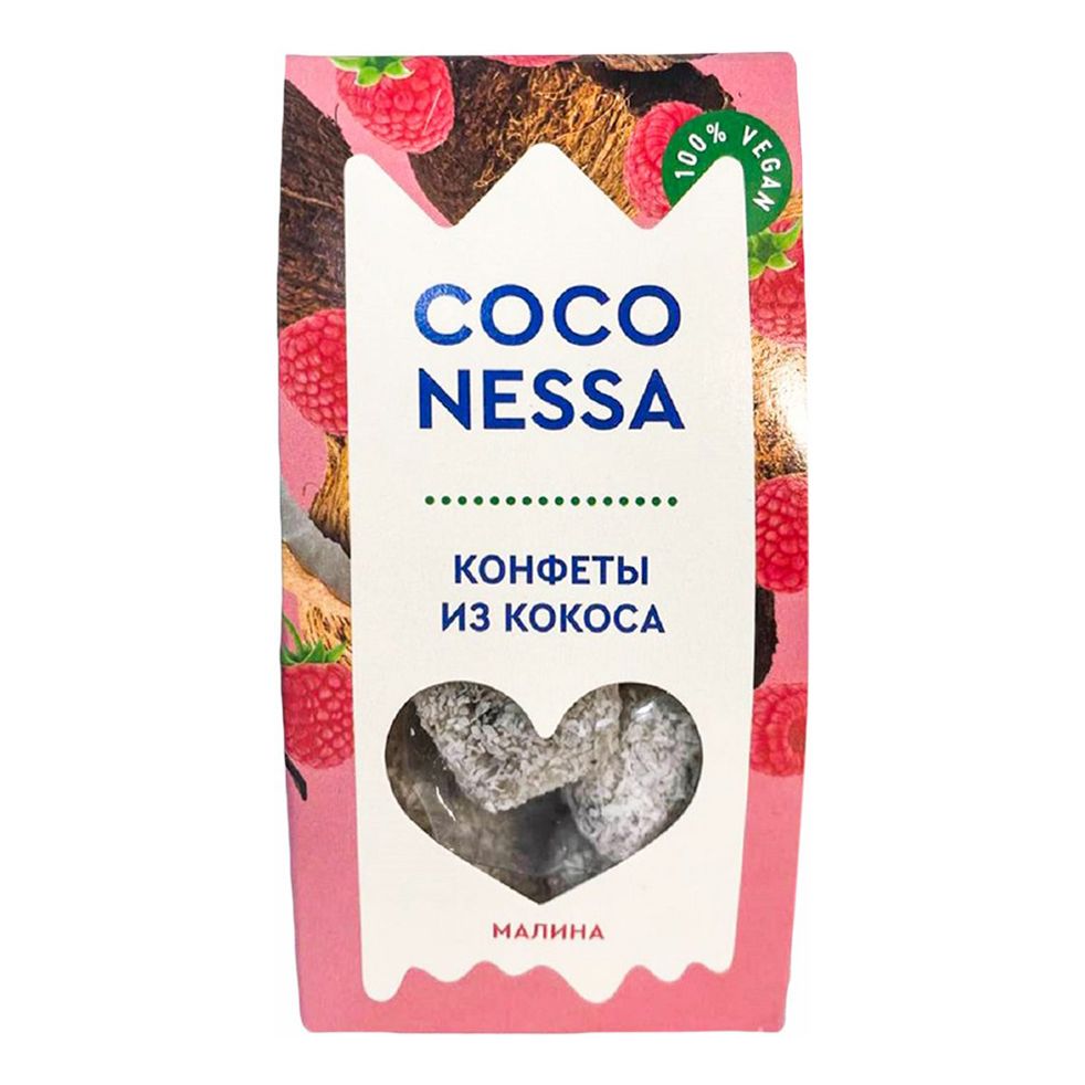 Конфеты кокосовые Coconessa с малиной 90 г