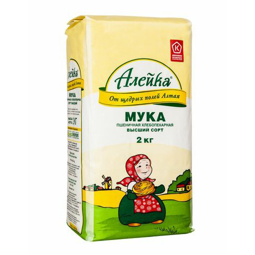 

Мука Алейка пшеничная хлебопекарная 2 кг
