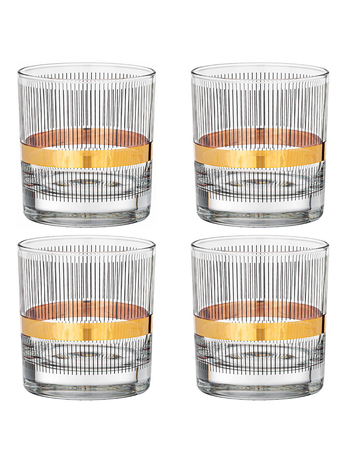 Стаканы Rakle Allure 4 шт стеклянные 380 мл 312-162