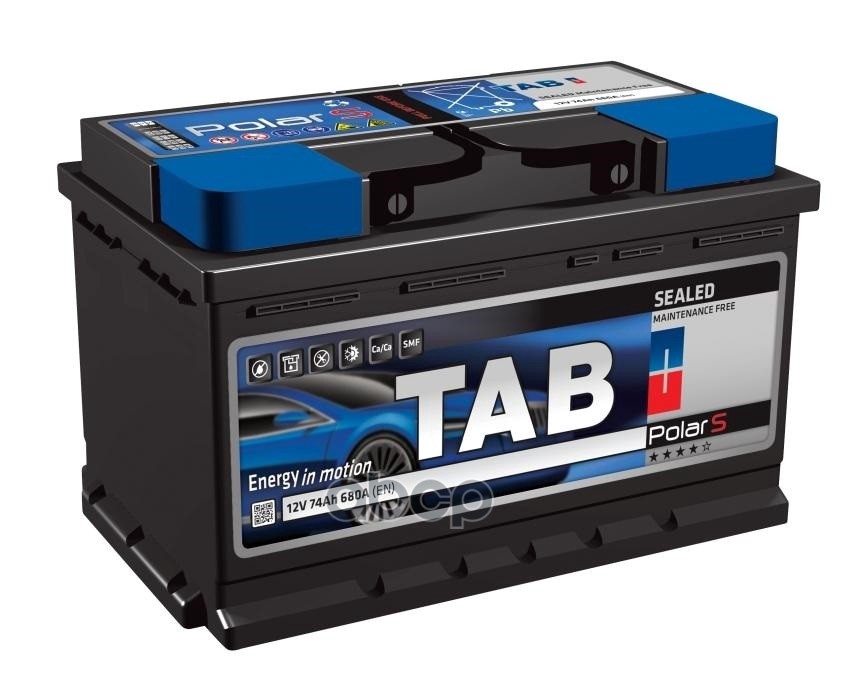 Аккумулятор Tab Polar 74 А/Ч П.П. 680а TAB арт. 246374