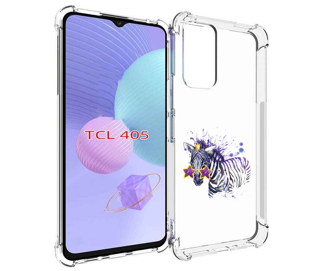 

Чехол MyPads акварельная зебра для TCL 405, Tocco