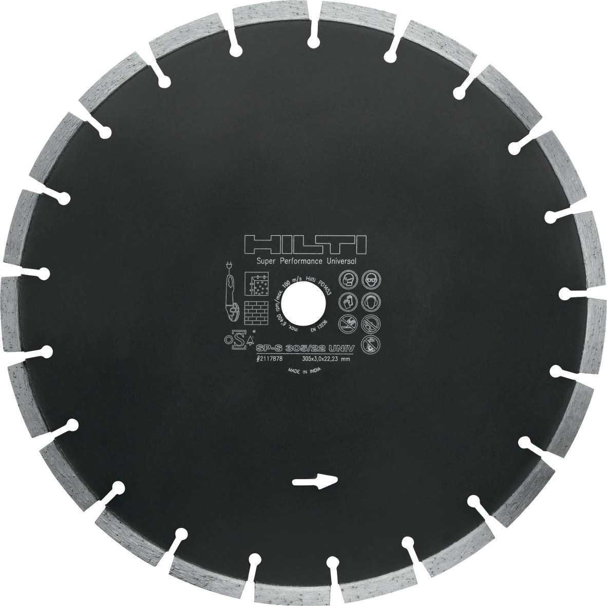 

Диск алмазный отрезной универсальный SP-S (230х22 мм) Hilti 2117876