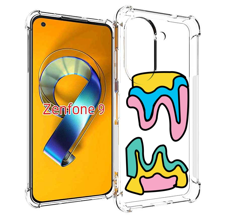 

Чехол MyPads вытекающая-абстракция для Asus Zenfone 9 (AI2202), Прозрачный, Tocco