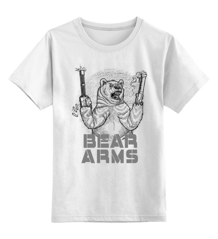 

Футболка детская Printio Bear arms цв. белый р. 152, Bear arms