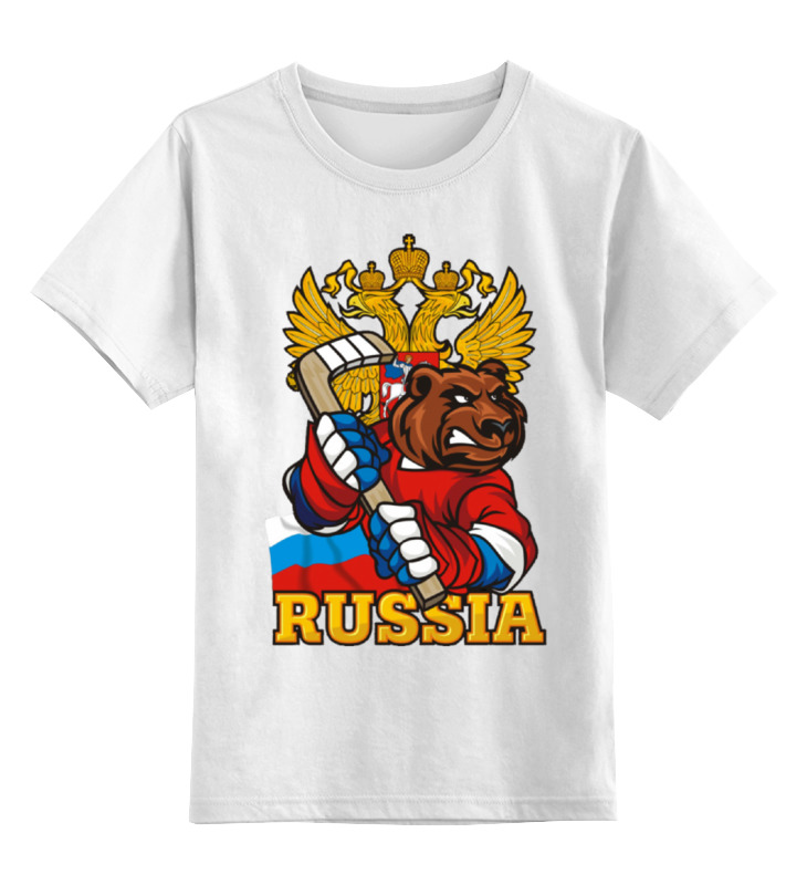 

Футболка детская Printio Russian bear цв. белый р. 152, Russian bear