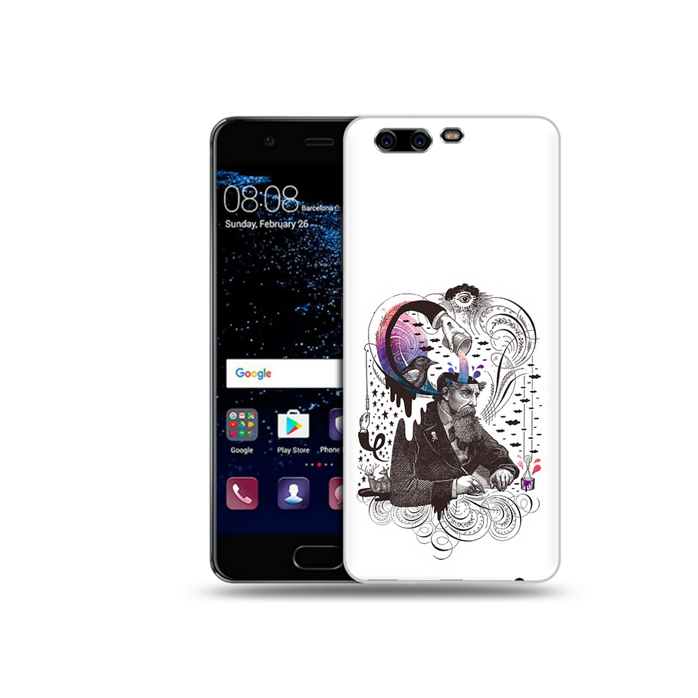 Чехол MyPads Tocco для Huawei P10 абстракция думающий мужчина (PT60870.50.210)
